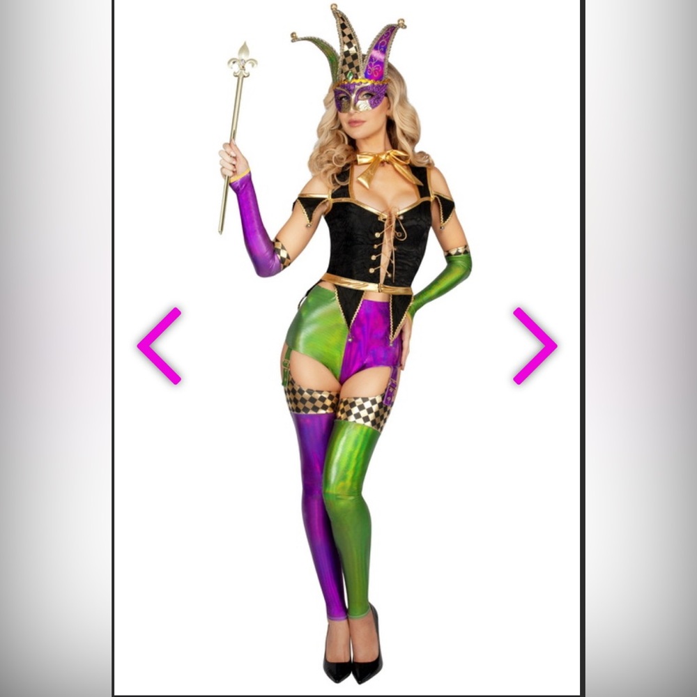 Mardi Beauty Jester 4 PC Costume✨